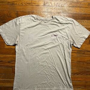 AFTCO Short Sleeve Crew Tee in Light Beige with Small Logo